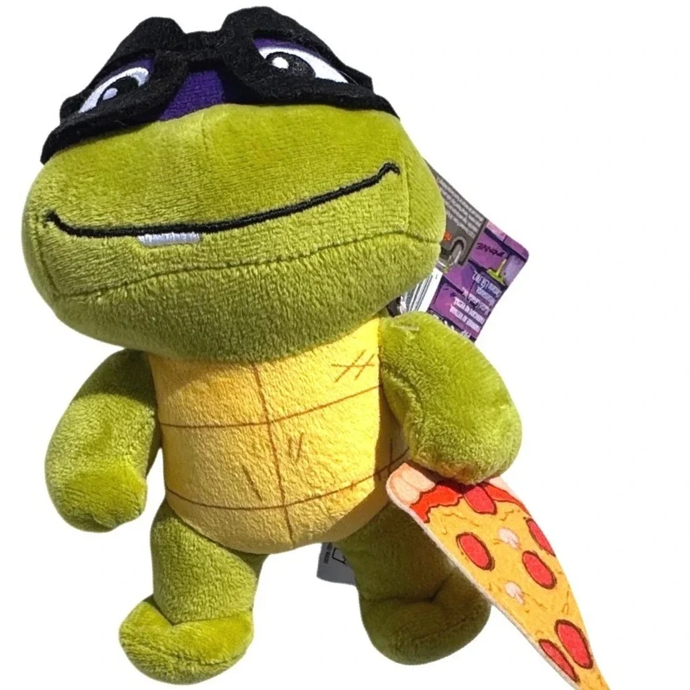 Mattel TMNT Mutant Mayhem Donatello Pizza Plush Toy Small Green Purple